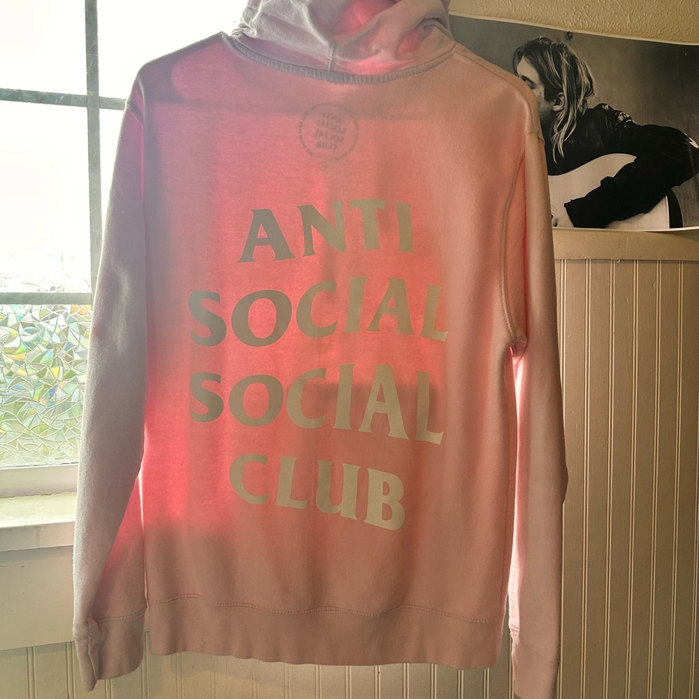Anti Social Social Club pink hoodie worn once - Picture 4 of 6
